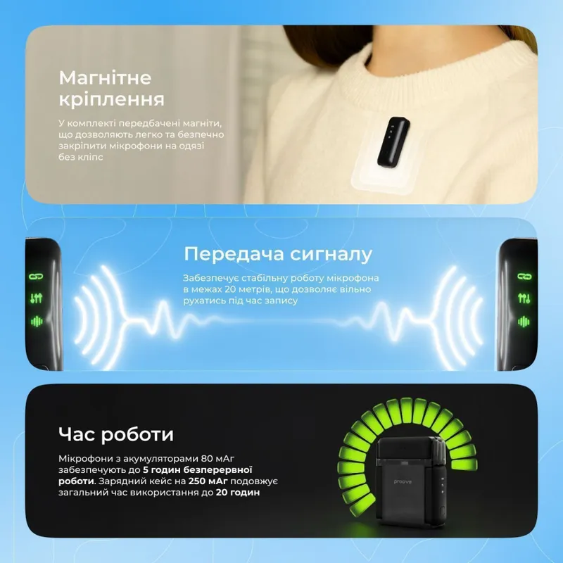 Бездротовий петличний мікрофон Proove Live