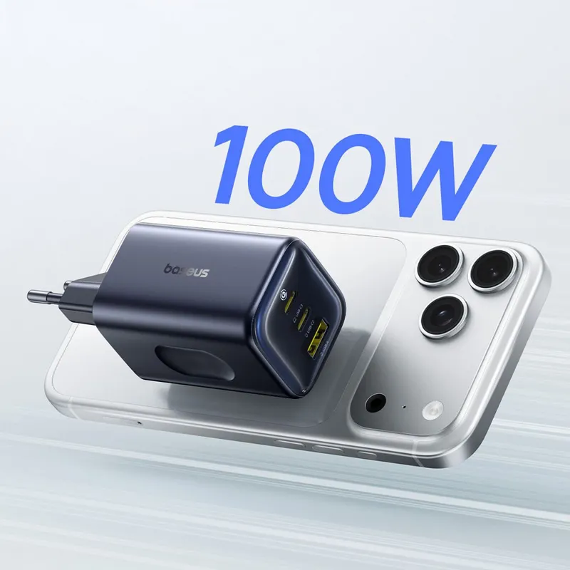 Мережевий зарядний пристрій Baseus PicoGo AE11 100W (2Type-C + USB)