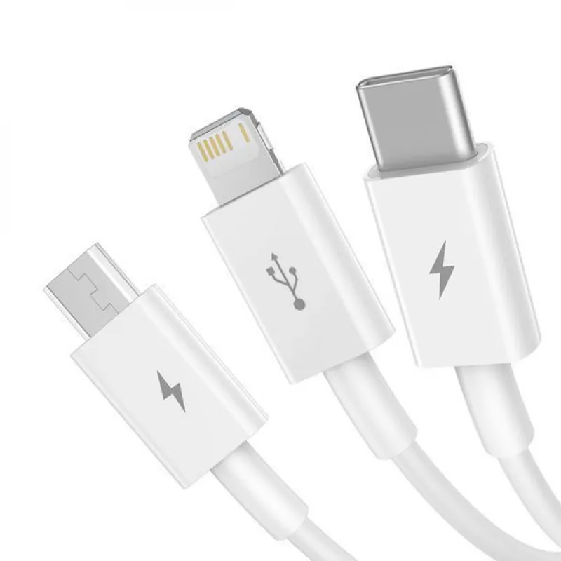 Кабель Baseus Superior Series Fast Charging 3-in-1 (Micro USB+Lightning+Type-C) 3.5A (1.5m)