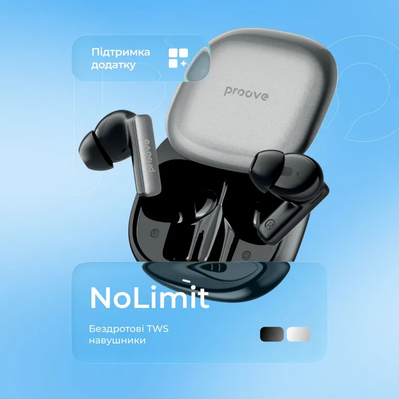 Бездротові навушники Proove NoLimit TWS with Hybrid ANC (APP)