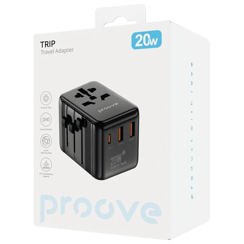 Універсальний адаптер Proove Trip 20W