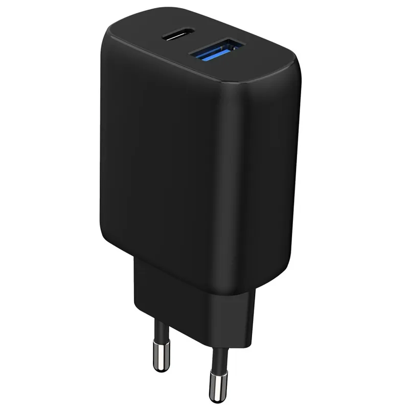 Мережевий зарядний пристрій Proove Silicone Power 2 30W (Type-C + USB) з кабелем Type-C to Type-C (1m)