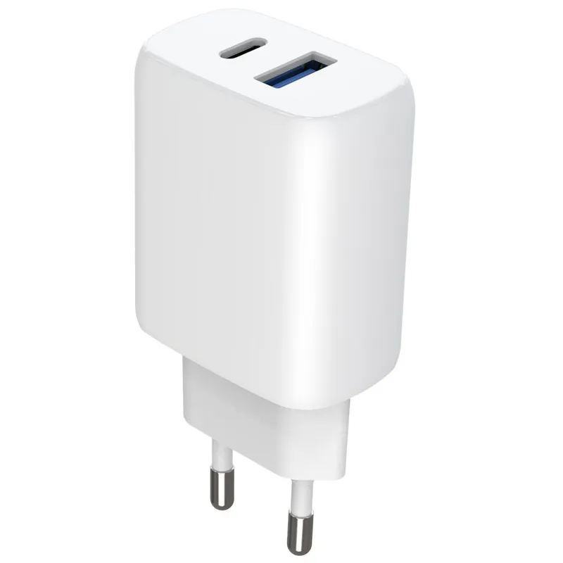 Мережевий зарядний пристрій Proove Silicone Power 2 30W (Type-C + USB) з кабелем Type-C to Type-C (1m)