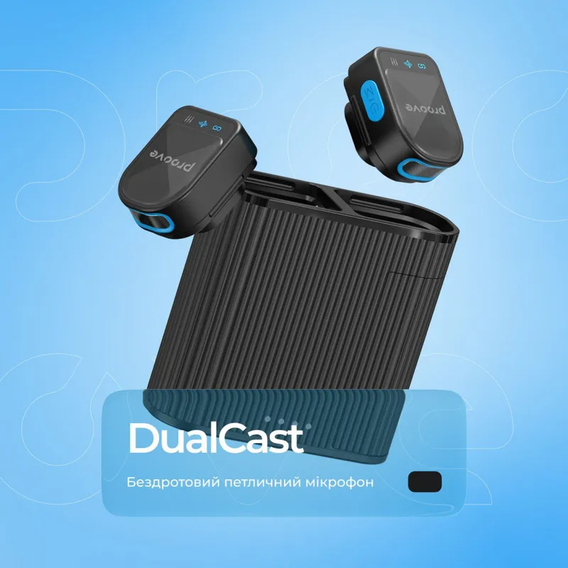 Бездротовий петличний мікрофон Proove DualCast
