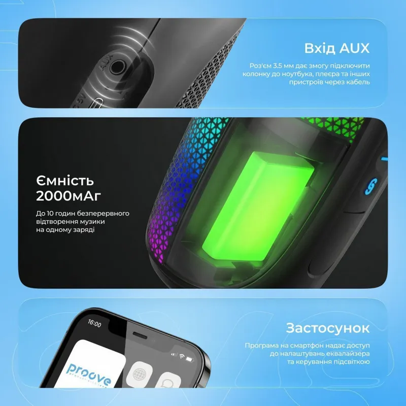 Портативна акустика Proove Nova 10W (APP)