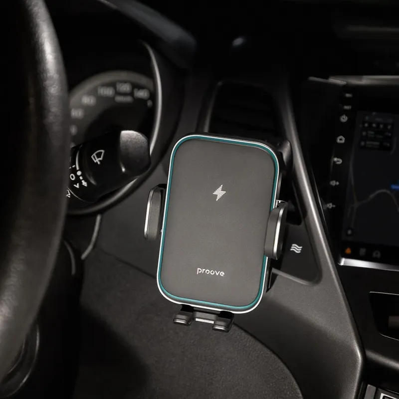 Автомобільний тримач з бездротовим зарядним пристроєм Proove Triple Clamp Pro 15W